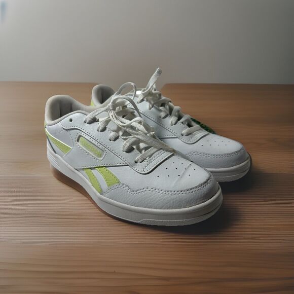 Reebok Court Advance White/Green Sneakers Shoes - MemoryTech Comfort - Size 5.5 - Picture 1 of 11